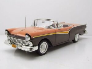 Sun Star Modellauto Ford Fairlane 500 Skyliner 1957 mokka braun coral Modellauto 1:18 Sun