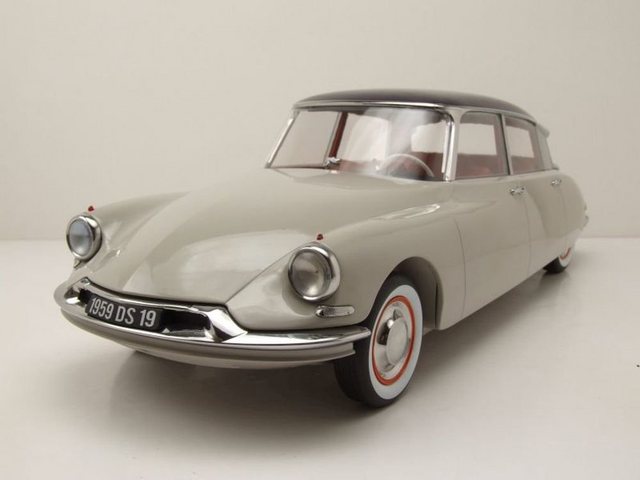 Norev Modellauto Citroen DS 19 1959 grau aubergine Modellauto 1:12 Norev