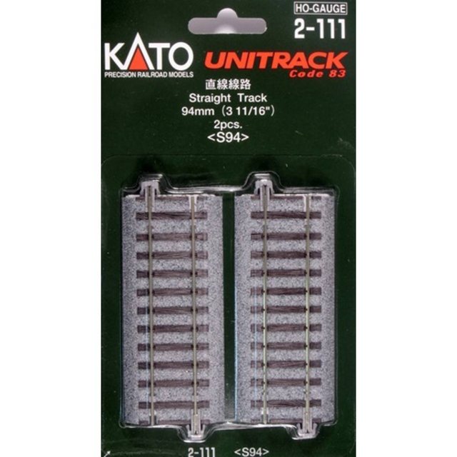 KATO H0 2er-Set Gleis gerade 94 mm