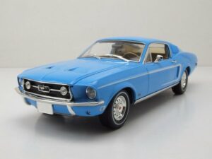 GREENLIGHT collectibles Modellauto Ford Mustang Fastback 1968 blau Ford Rainbow of Colors Modellauto
