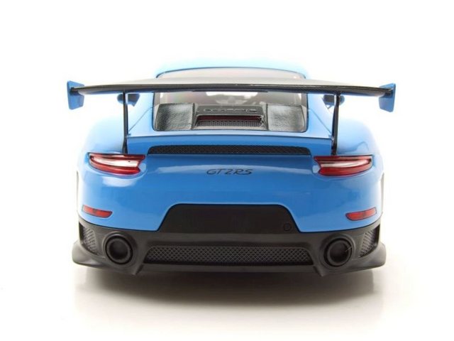 Minichamps Modellauto Porsche 911 (991.2) GT2 RS 2018 blau mit schwarzen Felgen Modellauto