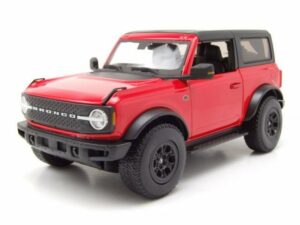 Maisto® Modellauto Ford Bronco Wildtrack 2021 rot schwarz Modellauto 1:18 Maisto