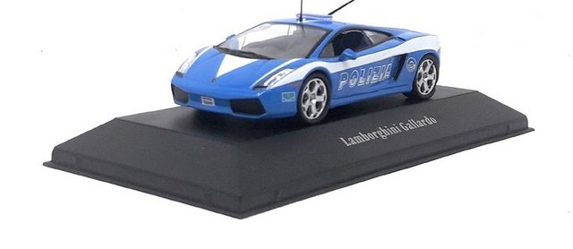 Editions Atlas Sammlerauto Lamborghini Gallardo Polizei Italien 2004 blau 1:43 Metall Kunststoff Sammlermodell