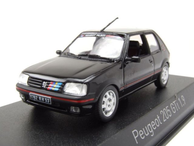 Norev Modellauto Peugeot 205 GTi 1.9 1992 schwarz PTS Deko Modellauto 1:43 Norev