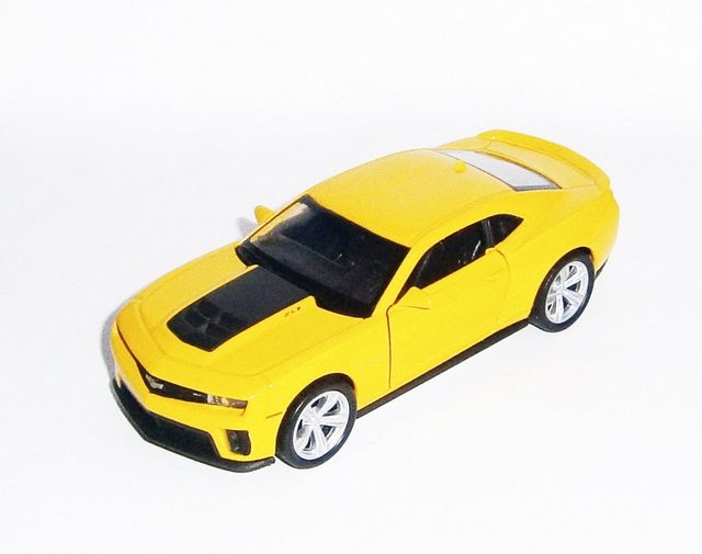 Welly Modellauto CHEVROLET Camaro ZL1 Modellauto Metall Modell Auto 91 (Gelb)