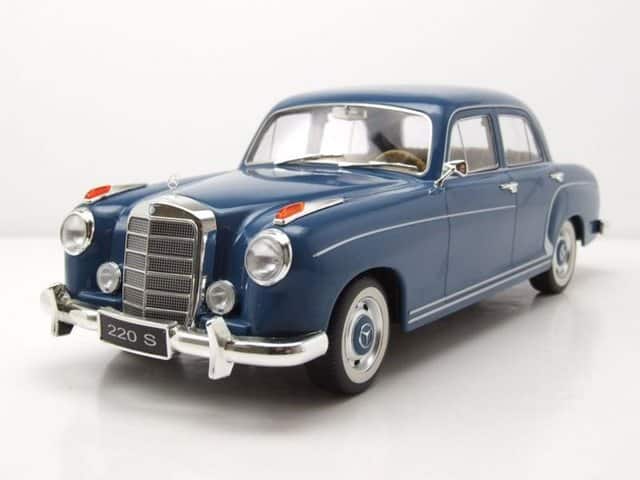 KK Scale Modellauto Mercedes 220 S Limousine 1956 blau Modellauto 1:18 KK Scale