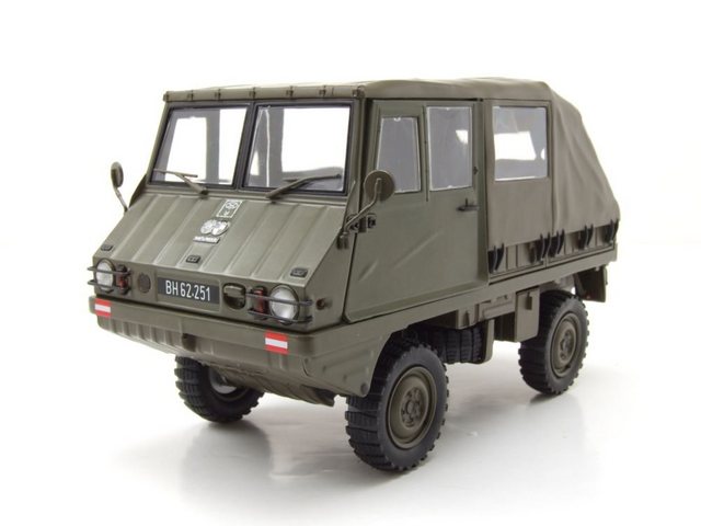 Schuco Modellauto Steyr Puch Haflinger ÖBH Militär oliv grün Modellauto 1:18 Schuco