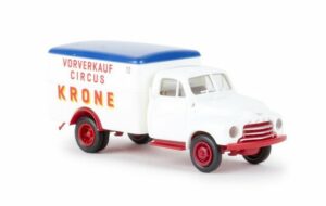 Brekina Modellauto Brekina H0 1/87 35336 Opel Blitz Koffer Circus Krone Vorverkauf