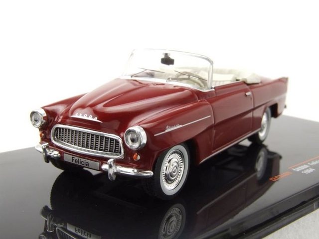 ixo Models Modellauto Skoda Felicia Roadster 1964 dunkelrot Modellauto 1:43 ixo models