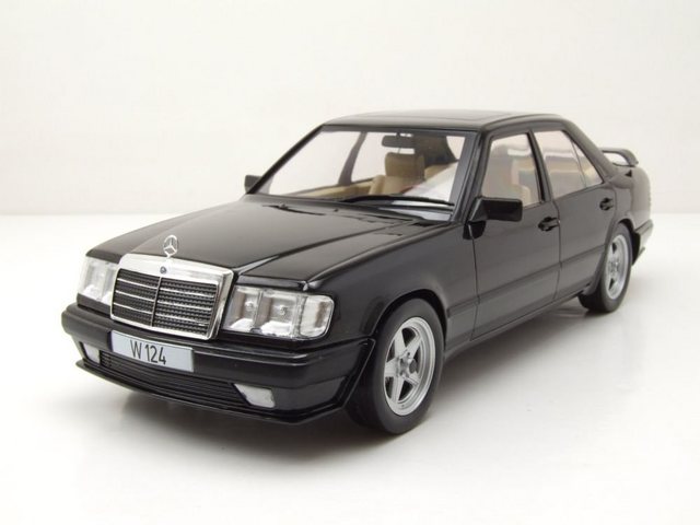 MCG Modellauto Mercedes W124 Tuning 1986 schwarz metallic Modellauto 1:18 MCG