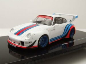 ixo Models Modellauto Porsche 911 RWB RAUH-Welt 993 Martini weiß Modellauto 1:43 ixo models