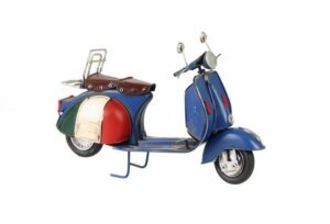 Aubaho Modellmotorrad Modell Motoroller Italien Roller Nostalgie Blech Metall Antik-Stil 27cm