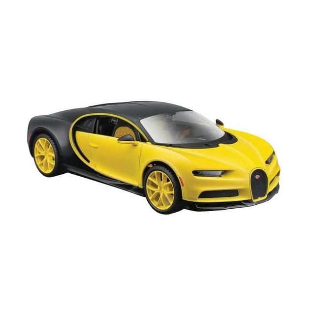 Maisto® Modellauto Bugatti Chiron (schwarz-gelb)