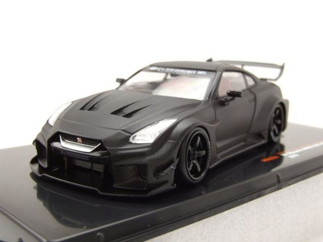 ixo Models Modellauto Nissan 35GT-RR LB-Silhouette WORKS GT R35 GT-R 2019 schwarz Modellauto