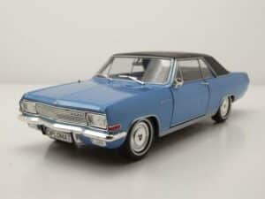 Whitebox Modellauto Opel Diplomat A V8 Coupe 1965 blau metallic schwarz Modellauto 1:24