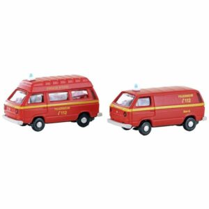 Minis by Lemke Modelleisenbahn-Straße N VW T3 2er Set Feuerwehr