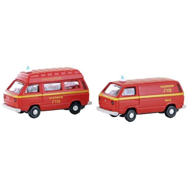 Minis by Lemke Modelleisenbahn-Straße N VW T3 2er Set Feuerwehr