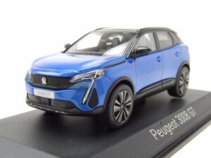 Norev Modellauto Peugeot 3008 GT Black Pack 2021 blau Modellauto 1:43 Norev