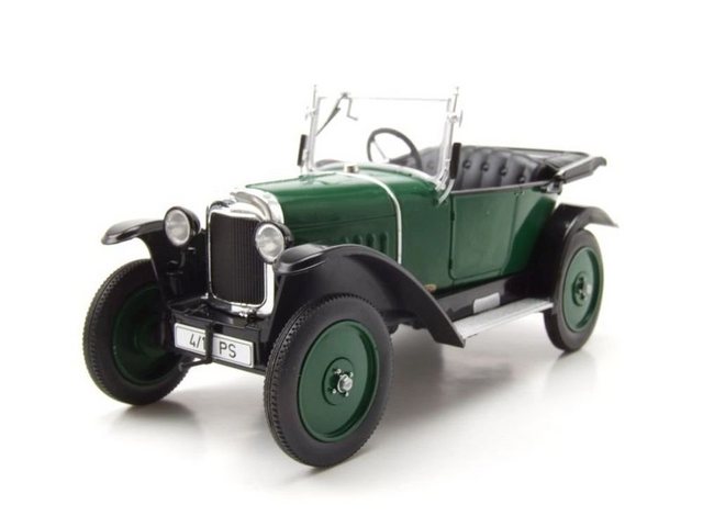 Whitebox Modellauto Opel 4/12 PS Laubfrosch RHD 1924 grün schwarz Modellauto 1:24 Whitebox