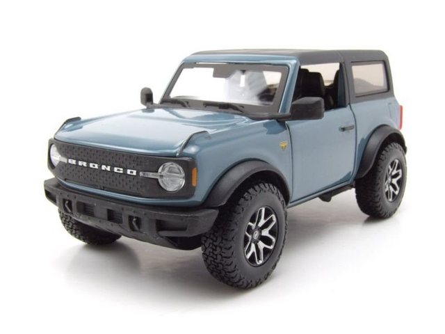 Maisto® Modellauto Ford Bronco 2021 blau grau Modellauto 1:24 Maisto