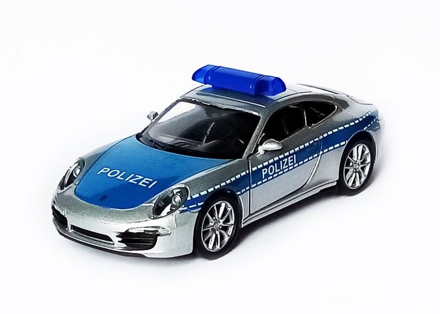 Welly Modellauto Porsche 911 (991) Carrera S Polizei Modellauto Modell Auto Metall 47