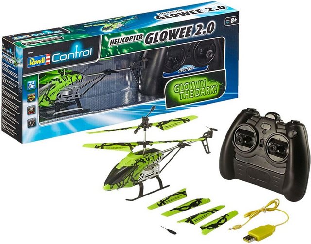 Revell® Modellhubschrauber RC Control Helicopter Glowee 2.0 23940 Fernsteuerbarer Hubschrauber mit Leuchteffekten