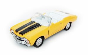 Welly Modellauto CHEVROLET 1971 Chevelle SS 454 Modellauto Metall Modell Auto Spielzeugauto Kinder Geschenk 18 (Gelb)