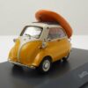 Schuco Modellauto BMW Isetta mit Schlauchboot gelb beige Modellauto 1:43 Schuco