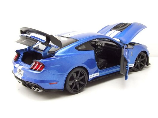 Maisto® Modellauto Ford Shelby Mustang GT500 2020 blau metallic Modellauto 1:18 Maisto