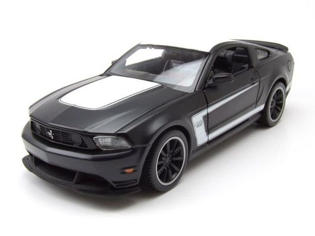 Maisto® Modellauto Ford Mustang Boss 302 matt schwarz Modellauto 1:24 Maisto