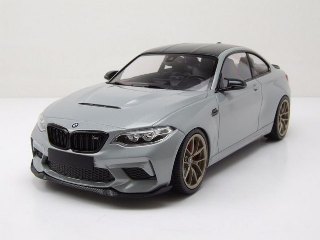 Minichamps Modellauto BMW M2 CS 2020 silber metallic mit goldenen Felgen Modellauto 1:18