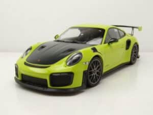 Minichamps Modellauto Porsche 911 (991.2) GT2 RS 2018 grün mit silbernen magnesium Felgen