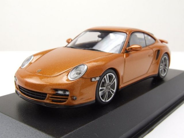 Maxichamps Modellauto Porsche 911 Turbo 2009 gold Modellauto 1:43 Maxichamps