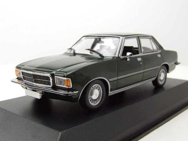 Maxichamps Modellauto Opel Rekord D 1975 dunkelgrün Modellauto 1:43 Maxichamps