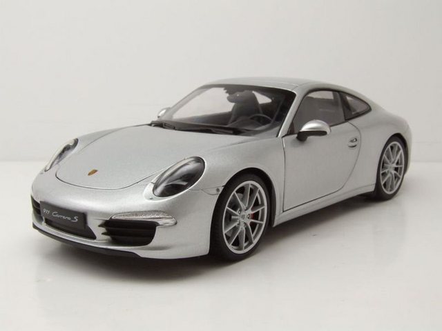 Welly Modellauto Porsche 911 (991) Carrera S 2012 silber Modellauto 1:18 Welly