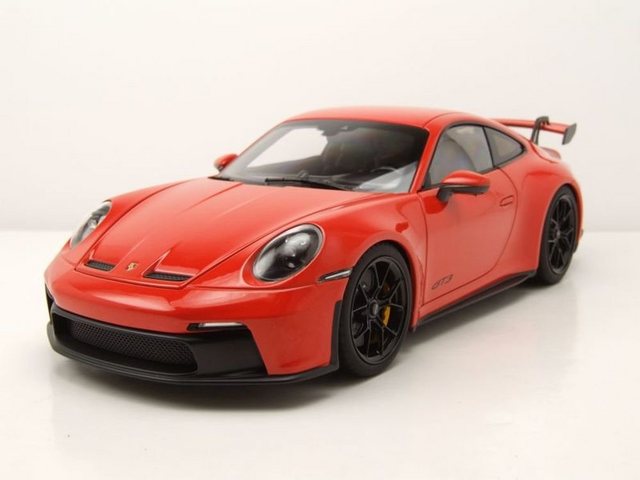 Norev Modellauto Porsche 911 992 GT3 2021 orange Modellauto 1:18 Norev