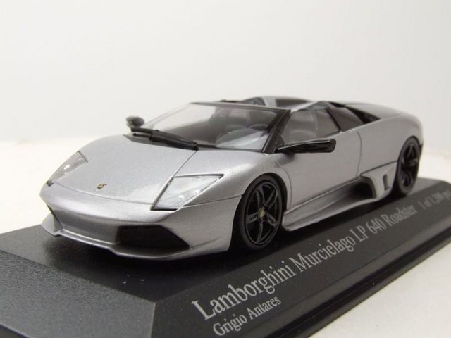 Minichamps Modellauto Lamborghini Murcielago LP640 Roadster 2007 grau metallic Modellauto