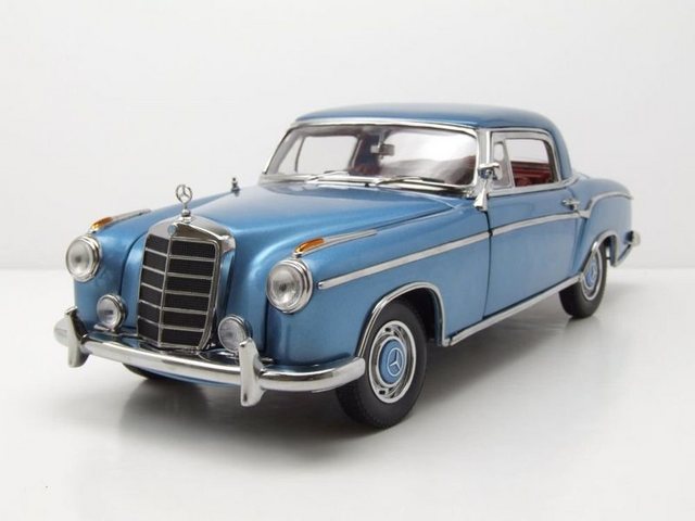 Sun Star Modellauto Mercedes 220 SE Coupe W128 1958 hellblau metallic Modellauto 1:18 Sun