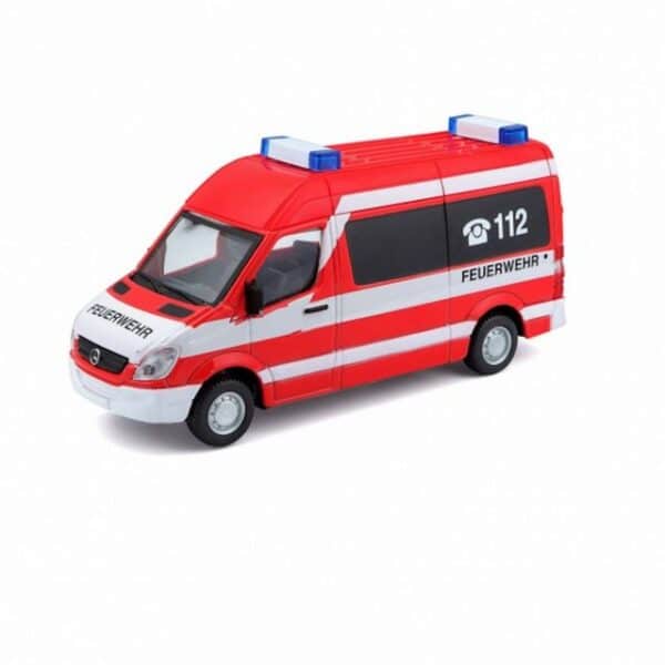 Bburago Modellauto Mercedes Sprinter Feuerwehr (rot)