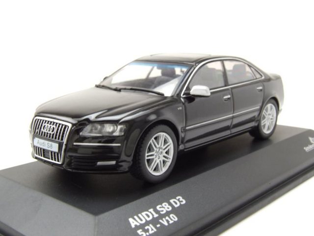 Solido Modellauto Audi S8 D3 2010 schwarz Modellauto 1:43 Solido