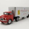 Schuco Modellauto GMC Renntransporter John Edgar Enterprise rot silber Modellauto 1:43