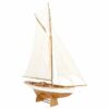 Aubaho Modellboot Modellschiff Segelyacht Yacht Holz Schiff Boot Segelschiff 135cm kein Bausatz
