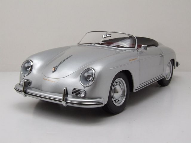 KK Scale Modellauto Porsche 356 A Speedster 1955 silber Modellauto 1:12 KK Scale