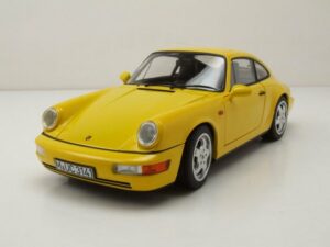 Norev Modellauto Porsche 911 (964) Carrera 2 1992 gelb Modellauto 1:18 Norev