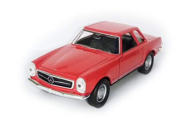 Welly Modellauto MERCEDES-BENZ 1963 230SL Metall Modellauto Modell Auto Spielzeugauto Kinder Geschenk 3 (Rot)