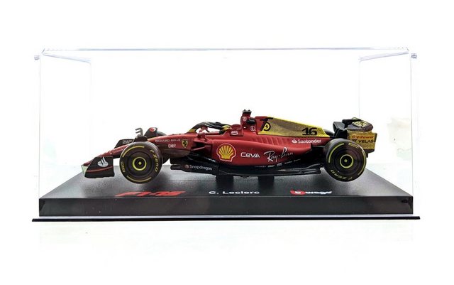 Bburago Modellauto Ferrari F1-75 Leclerc #16 Monza-Ausführung