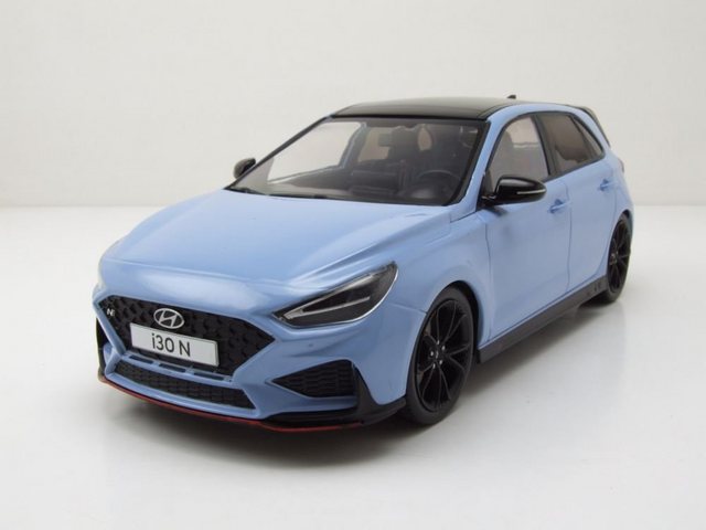 MCG Modellauto Hyundai i30 N 2021 hellblau Modellauto 1:18 MCG