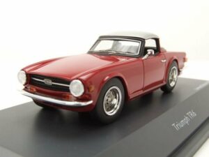 Schuco Modellauto Triumph TR6 Surrey Top geschlossen 1968 weinrot Modellauto 1:43 Schuc