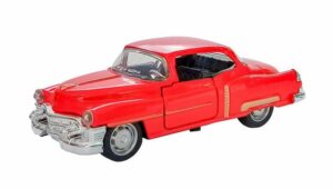 Welly Modellauto Retro Auto Modell mit Rückzug 1:38 Modellauto Metall 50 (Rot)