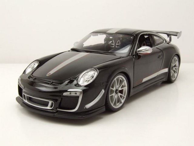 Bburago Modellauto Porsche 911 (997) GT3 RS 4.0 2011 schwarz Modellauto 1:18 Bburago